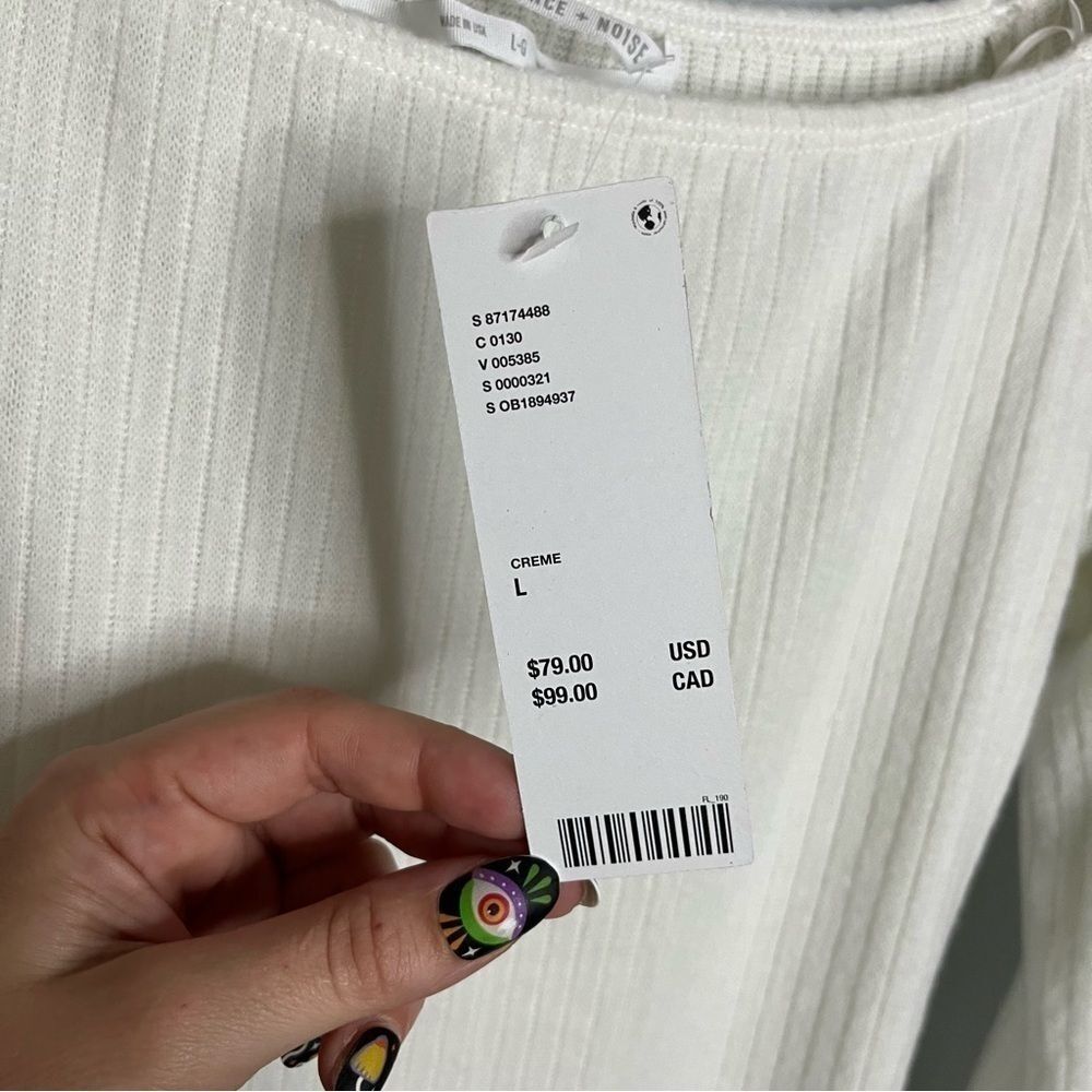 Urban Outfitters Silence + Noise Cookie Cozy Off The Shoulder Midi Dress L NWT - Picture 10 of 16